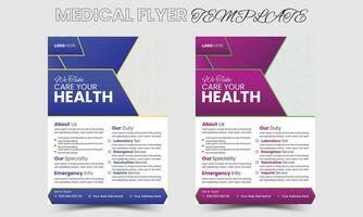 Professional healthcare Medical Flyer template Pro Vector