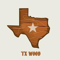vector de Texas mapa con madera modelo Perfecto para imprimir, camiseta diseño, etc