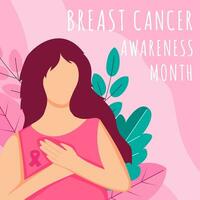 vector design Breast Cancer Awareness Month illustration