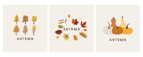 Autumn Abstract Background concept and simple modern design. Vector illustration. Can be used for your work.