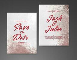 Wedding invitation with abstract watercolor background vector