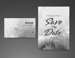 Wedding invitation with abstract watercolor background vector