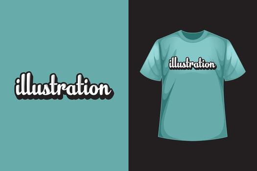 Creative T shirt Design with Create Custom Text Typography vector