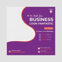 Corporate business marketing square banner for social media post Promotional template vector