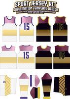 Geometric Shape Jersey Design Sportswear Layout Template vector