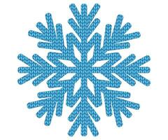 snowflake in the texture of a knitted sweater vector