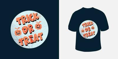 halloween trick or treat t shirt design vector