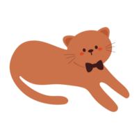 linda dibujos animados dibujo gato. linda animal icono png