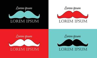 Mustache multiple variants logo template design vector