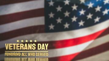 The veterans day gold text for holiday concept 3d rendering photo