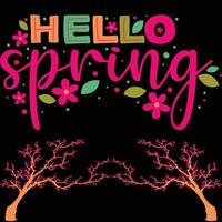 Hello Spring illustration vector