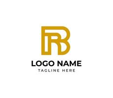 Letter RBE or ERB modern monoline logo design template vector