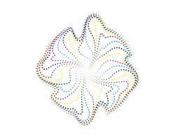 a colorful pattern of dots on a white background, dotty pattern particles halftone vector flower