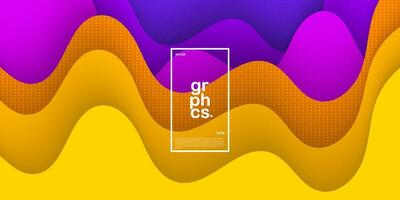 Purple and orange wave gradient background. Abstract papercut. Abstract colorful waves. Wavy banners. Color geometric form. Wave paper cut. Eps10 Vector illustration