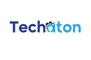 techatón logo. tecnología logo vector