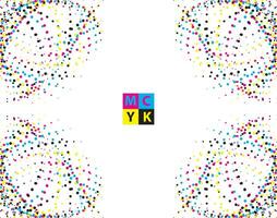 colorful dots on white background with the word mckinsey, a colorful abstract image of dots on a white background cmyk halftone dot effect vector