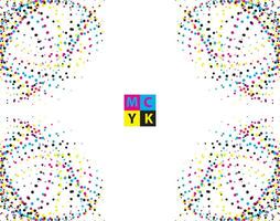 colorful dots on white background with the word mckinsey, a colorful abstract image of dots on a white background cmyk halftone dot effect vector