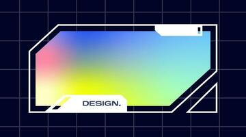 Futuristic pop up interface illustration. Video overlay element. vector