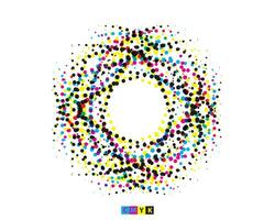 colorful dots on white background with the word mckinsey, a colorful abstract image of dots on a white background cmyk halftone dot effect logo vector