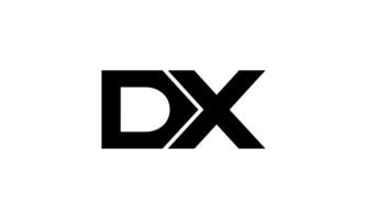 Letter DX logo design. Initial letter DX logo in whit background. free vector