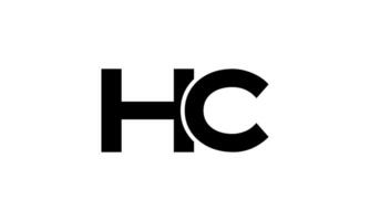 Letter HC logo design. Initial letter HC logo in whit background. free vector