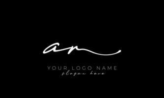 Handwriting letter AR logo design. AR logo design free vector template