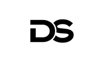 Letter DS logo design. Initial letter DS logo in whit background. free vector