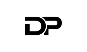 Letter DP logo design. Initial letter DP logo in whit background. free vector