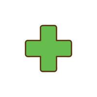 Math plus or cross symbols icon isolated  vector illustration.