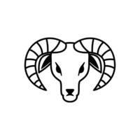 Aries zodíaco firmar logo icono horóscopo símbolo vector ilustración