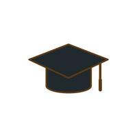 Graduation cap cartoon icon  isolated vector illustration