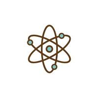 átomo icono dibujos animados aislado vector ilustración