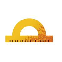 Protractor ruler icon cartoon isolated vector illustration