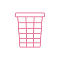 Dirty trash basket icon png