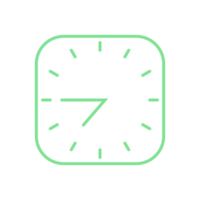 Square time clock icon png