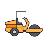 Yellow road roller png