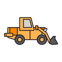 Jaune excavatrice construction machine png