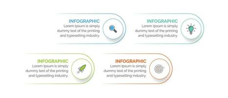 visualización de datos comerciales. diagrama del proceso. elementos abstractos de gráfico, diagrama con 4 pasos, opciones, partes o procesos. infografía de plantilla de negocio vectorial, diseño, vector, 2,3,4,5,6, vector