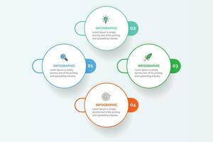 visualización de datos comerciales. diagrama del proceso. elementos abstractos de gráfico, diagrama con 4 pasos, opciones, partes o procesos. infografía de plantilla de negocio vectorial, diseño, vector, 2,3,4,5,6, vector