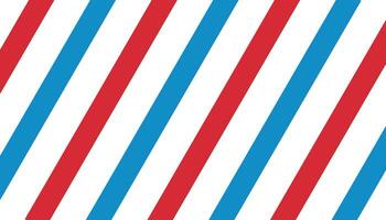 Red, Blue, White diagonal stripes pattern from left to right vector illustration.