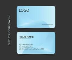 Simple and clean business card template design with mockup and dark background vector