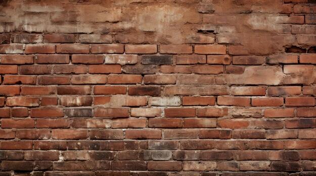 Red brick wall background, texture pattern for continuous replicate, Generative AI illustration photo