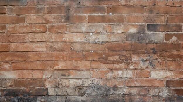 Red brick wall background, texture pattern for continuous replicate, Generative AI illustration photo