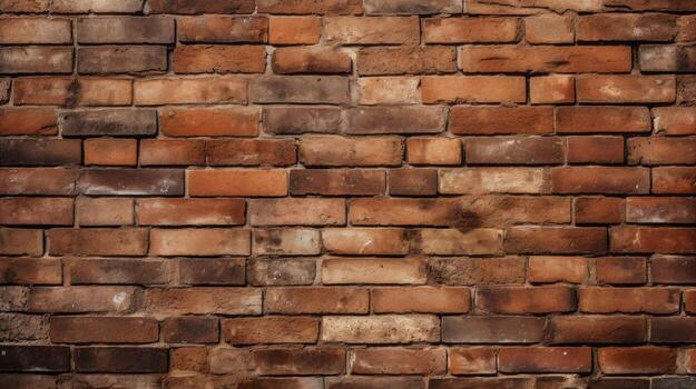 Red brick wall background, texture pattern for continuous replicate, Generative AI illustration photo