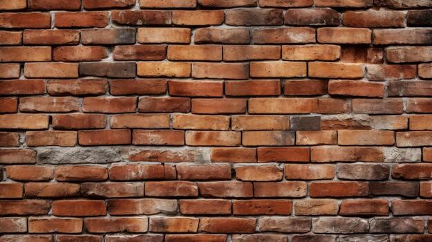 Red brick wall background, texture pattern for continuous replicate, Generative AI illustration photo