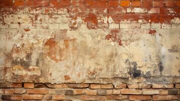 Red brick wall background, texture pattern for continuous replicate, Generative AI illustration photo