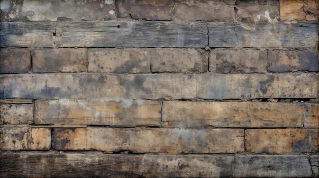 Red brick wall background, texture pattern for continuous replicate, Generative AI illustration photo