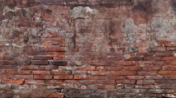 Red brick wall background, texture pattern for continuous replicate, Generative AI illustration photo