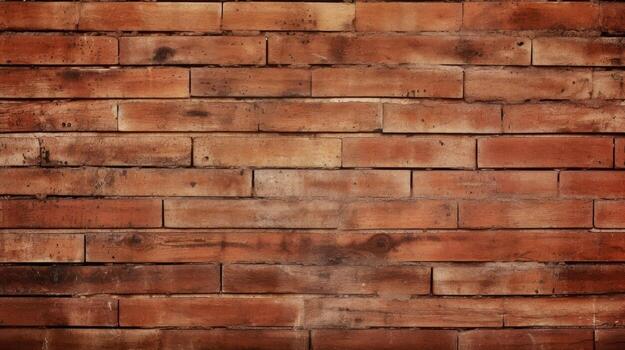 Red brick wall background, texture pattern for continuous replicate, Generative AI illustration photo
