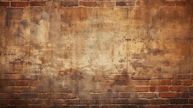 Red brick wall background, texture pattern for continuous replicate, Generative AI illustration photo